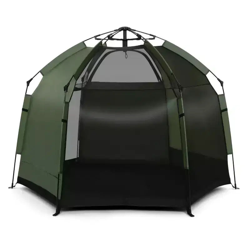 Parc de jeu de voyage pop-up hexagonal intérieur/extérieur – Vert olive