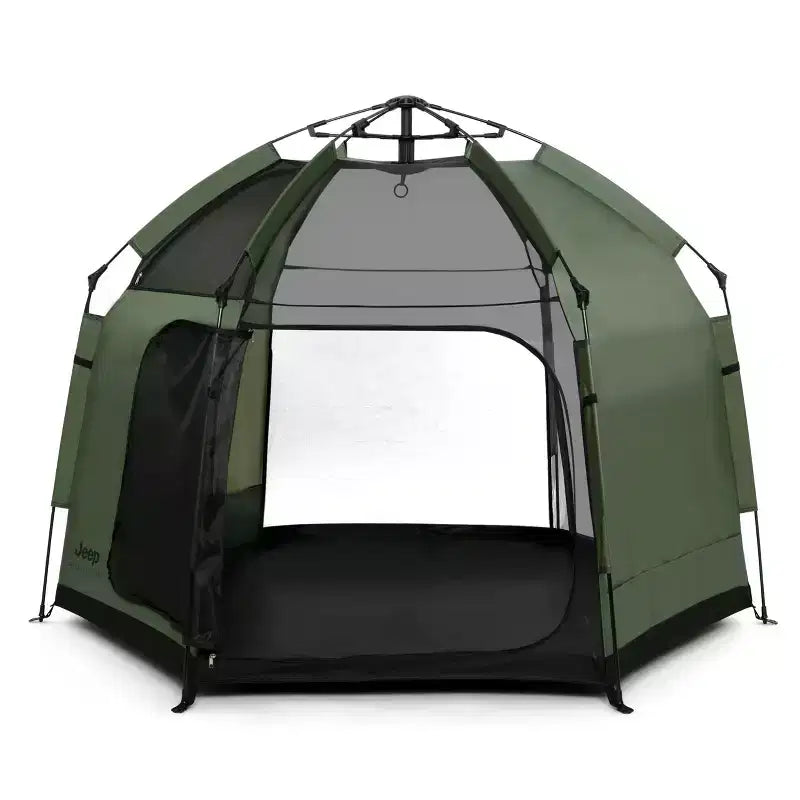 Parc de jeu de voyage pop-up hexagonal intérieur/extérieur – Vert olive