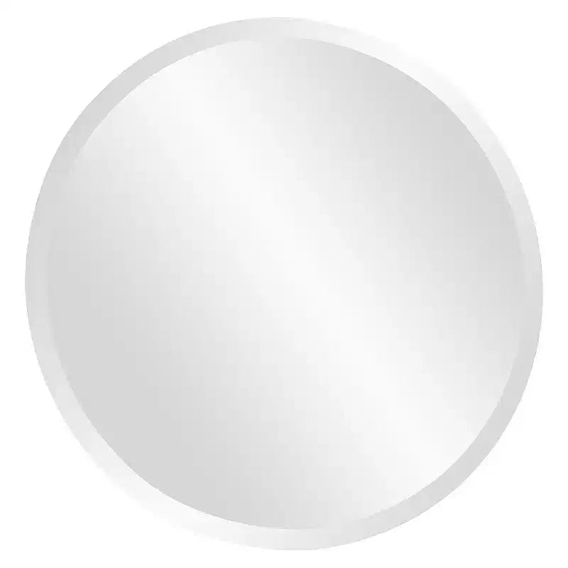 28" Round Decorative Wall Mirror - Howard Elliott: Modern Style, No Frame, Wall Mount, 20 lbs