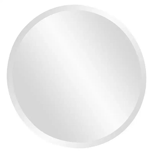 28" Round Decorative Wall Mirror - Howard Elliott: Modern Style, No Frame, Wall Mount, 20 lbs