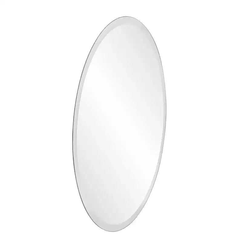 28" Round Frameless Decorative Wall Mirror – Beveled Edge, Ready to Hang
