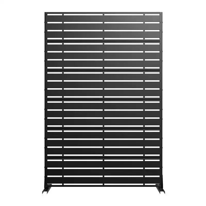 Jardinière en métal noir de 183 cm (H) x 119 cm (L) avec treillis pour patio, jardin et balcons