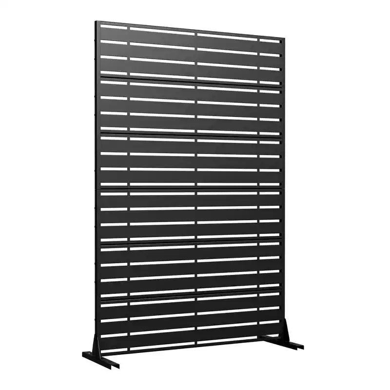 Jardinière en métal noir de 183 cm (H) x 119 cm (L) avec treillis pour patio, jardin et balcons
