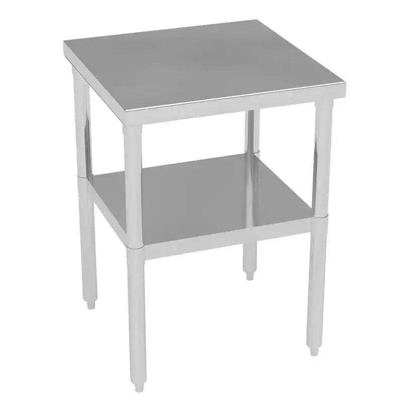 Table de travail en acier inoxydable avec étagère inférieure réglable
