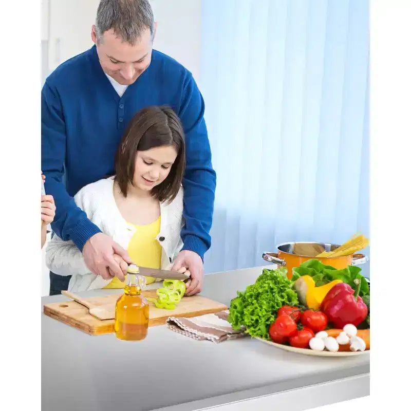 Table de travail en acier inoxydable avec étagère inférieure réglable