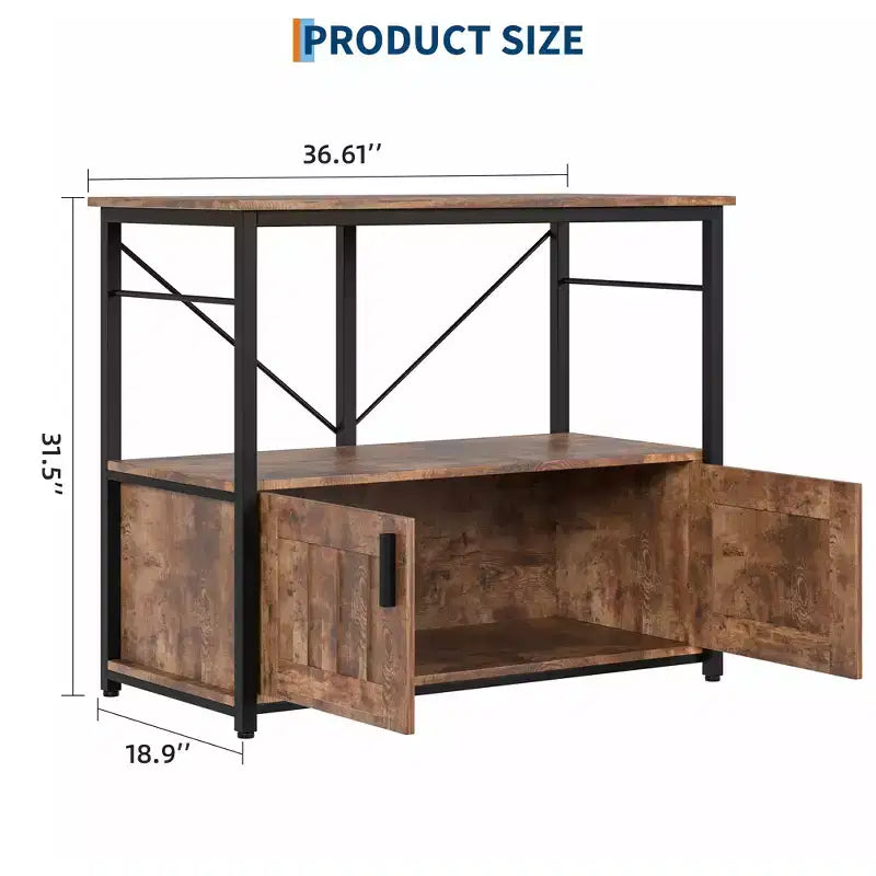 40–50 Gallon Aquarium Stand with Storage Cabinet – 660 lb Capacity, 2-Tier Design