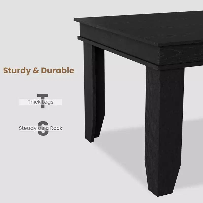 Farmhouse Dining Table for 6-8 People, 63 Non-extendable Rectangular Kitchen Table with Sturdy Wooden Frame for Dining Room