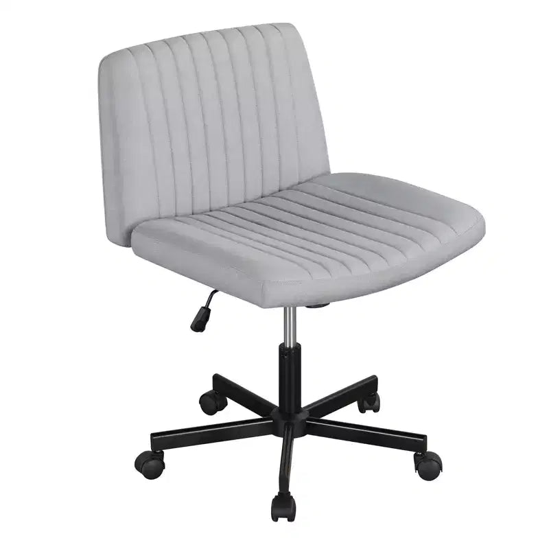 Costway Criss Cross Chair with Wheels w/Soft-Padded Wide Seat Adjustable Height Modern