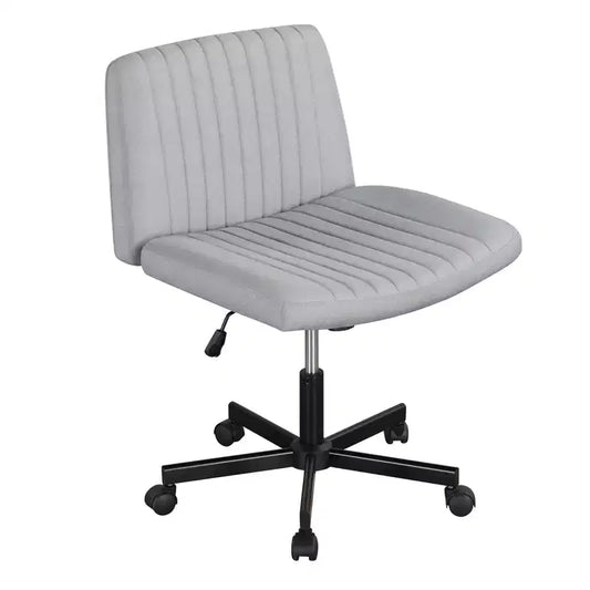 Costway Criss Cross Chair with Wheels w/Soft-Padded Wide Seat Adjustable Height Modern