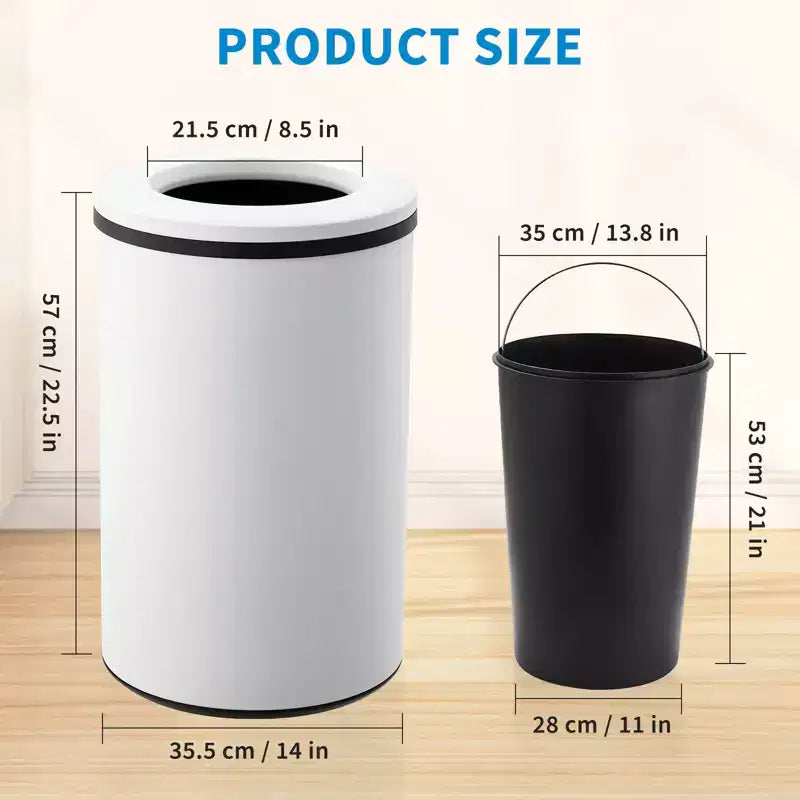Commercial-Grade Open Top Trash Can, 10.6 Gallon Fingerprint-Proof Stainless Steel Garbage Can with Removable Inner Bucket for Kitchen, Restaurant