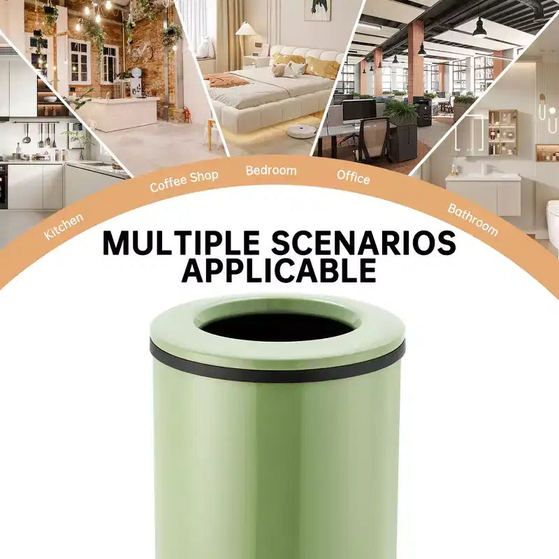 Commercial-Grade Open Top Trash Can, 10.6 Gallon Fingerprint-Proof Stainless Steel Garbage Can with Removable Inner Bucket for Kitchen, Restaurant