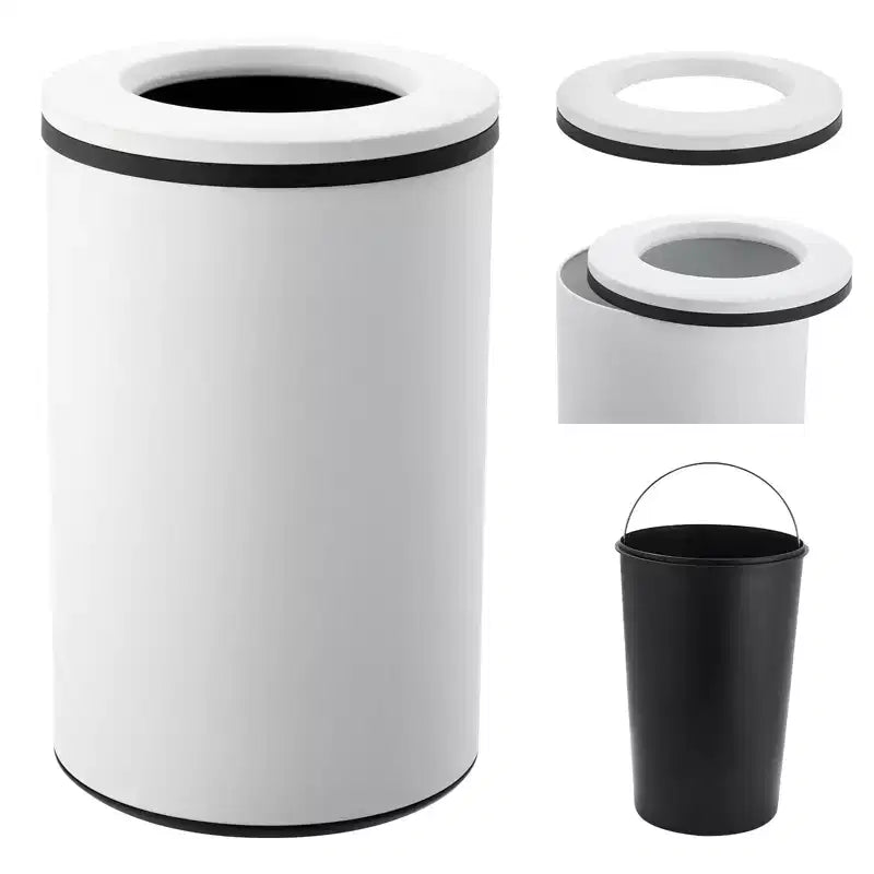 Commercial-Grade Open Top Trash Can, 10.6 Gallon Fingerprint-Proof Stainless Steel Garbage Can with Removable Inner Bucket for Kitchen, Restaurant