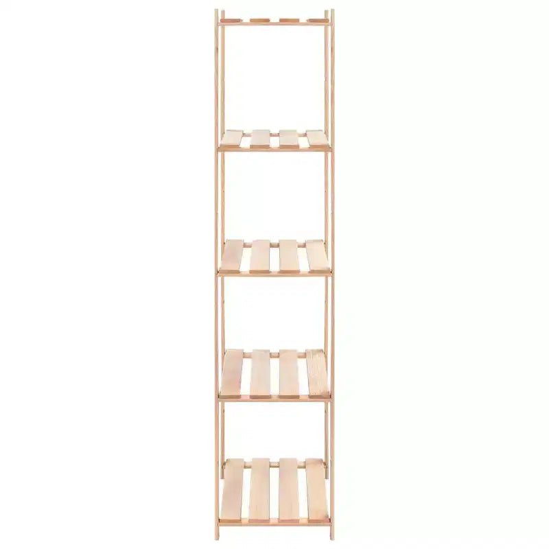 5-Tier Solid Pinewood Storage Rack – 10 Pcs, 551 lb Capacity, Wall Attachment