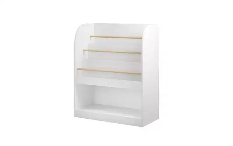 Kids Bookshelf with Open Storage, Front-Facing Children's Bookcase for Playroom, Bedroom or Nursery, White