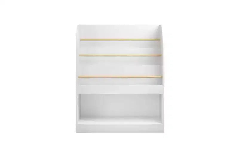 Kids Bookshelf with Open Storage, Front-Facing Children's Bookcase for Playroom, Bedroom or Nursery, White