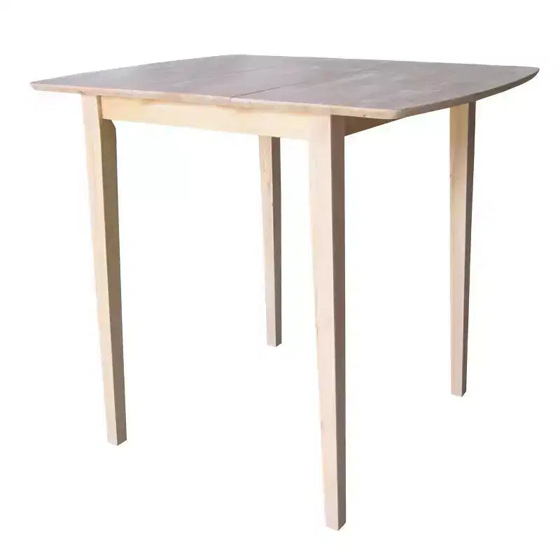 42" Bar Height Extendable Dining Table – Solid Parawood, Butterfly Leaf, Shaker Legs