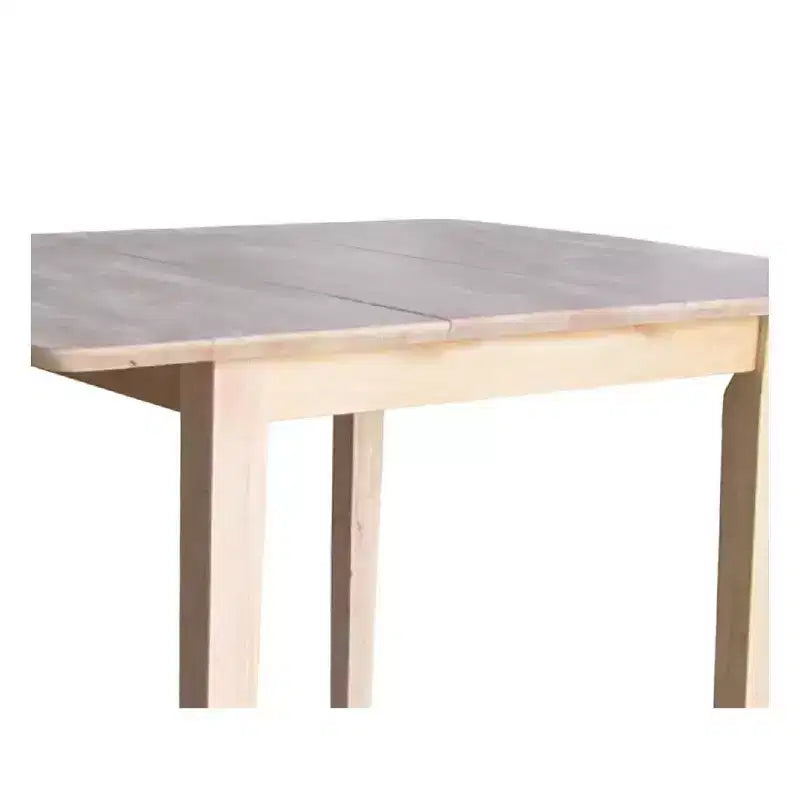 42" Bar Height Extendable Dining Table – Solid Parawood, Butterfly Leaf, Shaker Legs