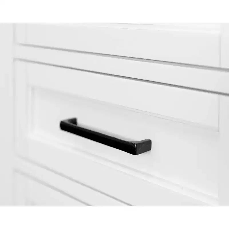 Crédence-bureau moderne en bois – Style exécutif, panneaux à rainures et languettes, ports USB