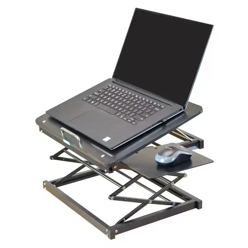 Portable Laptop Stand & Standing Desk Converter – Adjustable Height, No Assembly