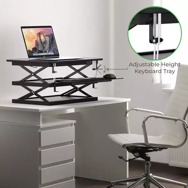 Tall Adjustable Standing Desk Riser – 4.5–21.5" Height Range, 30 lb Capacity
