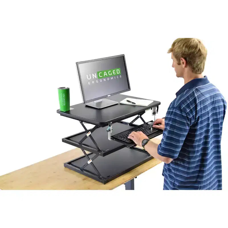 Tall Adjustable Standing Desk Riser – 4.5–21.5" Height Range, 30 lb Capacity