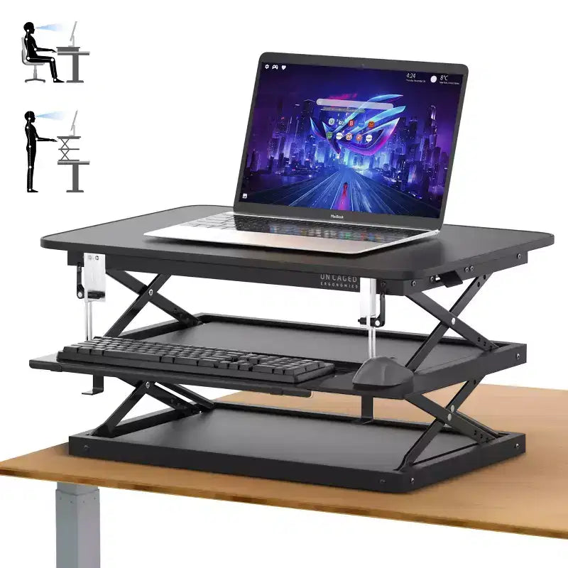 Tall Adjustable Standing Desk Riser – 4.5–21.5" Height Range, 30 lb Capacity