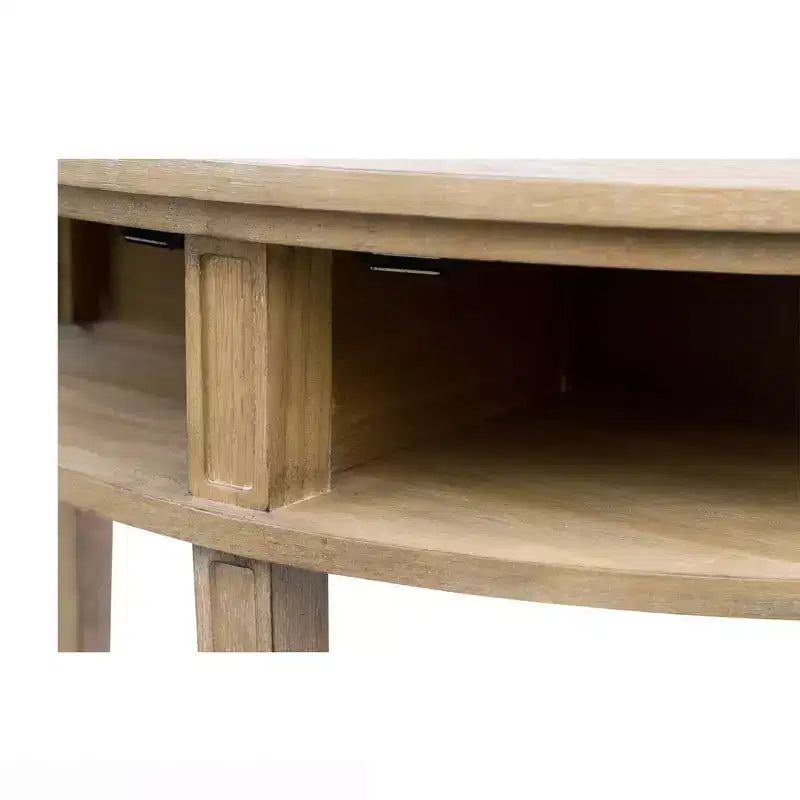 Console de rangement demi-lune de ferme en blé recyclé