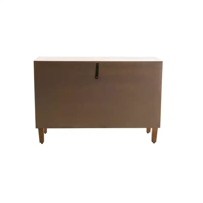 Sawyer 3-Door Bohemian Cabinet – Solid Ash Wood, Slatted Doors, Anti-Tip Hardware