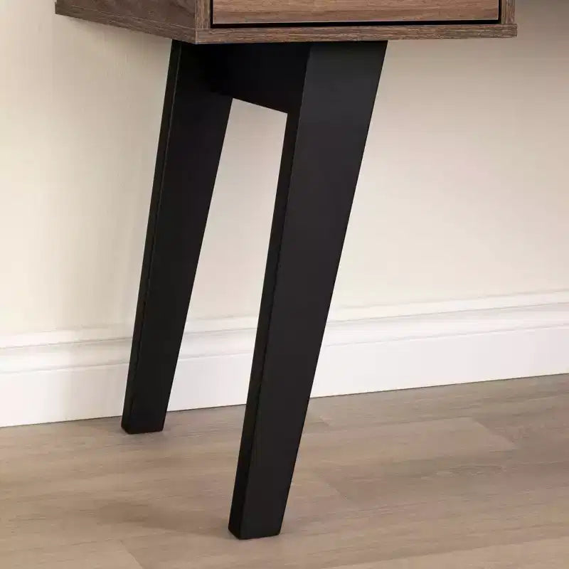 Lit plateforme simple avec 3 tiroirs – Brun/Chêne vieilli, Panneau de particules, Capacité de 250 lb
