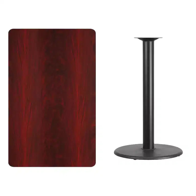 30"x48" Rectangular Bar Height Laminate Table – Cast Iron Base, 300 lb Capacity