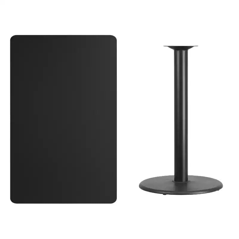 30"x48" Rectangular Bar Height Laminate Table – Cast Iron Base, 300 lb Capacity