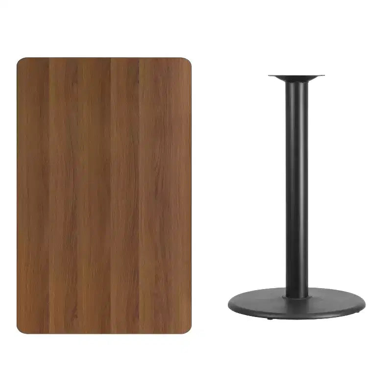 30"x48" Rectangular Bar Height Laminate Table – Cast Iron Base, 300 lb Capacity