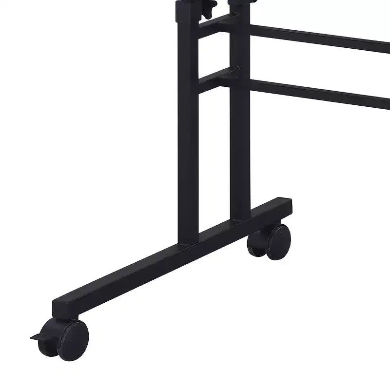 Rolling Writing Desk with Height-Adjustable Desktop & Moveable Shelf – Industrial Style