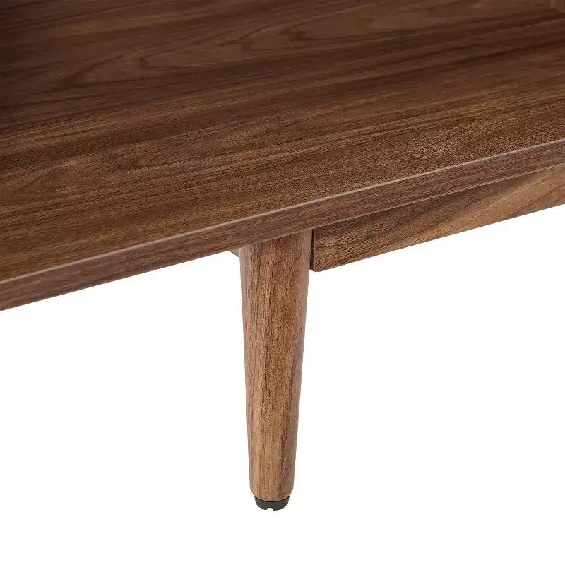 Medium Record Storage Console Cabinet – MDF & Veneer, Rubberwood Legs