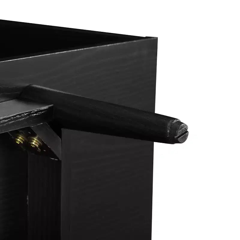 Medium Record Storage Console Cabinet – MDF & Veneer, Rubberwood Legs