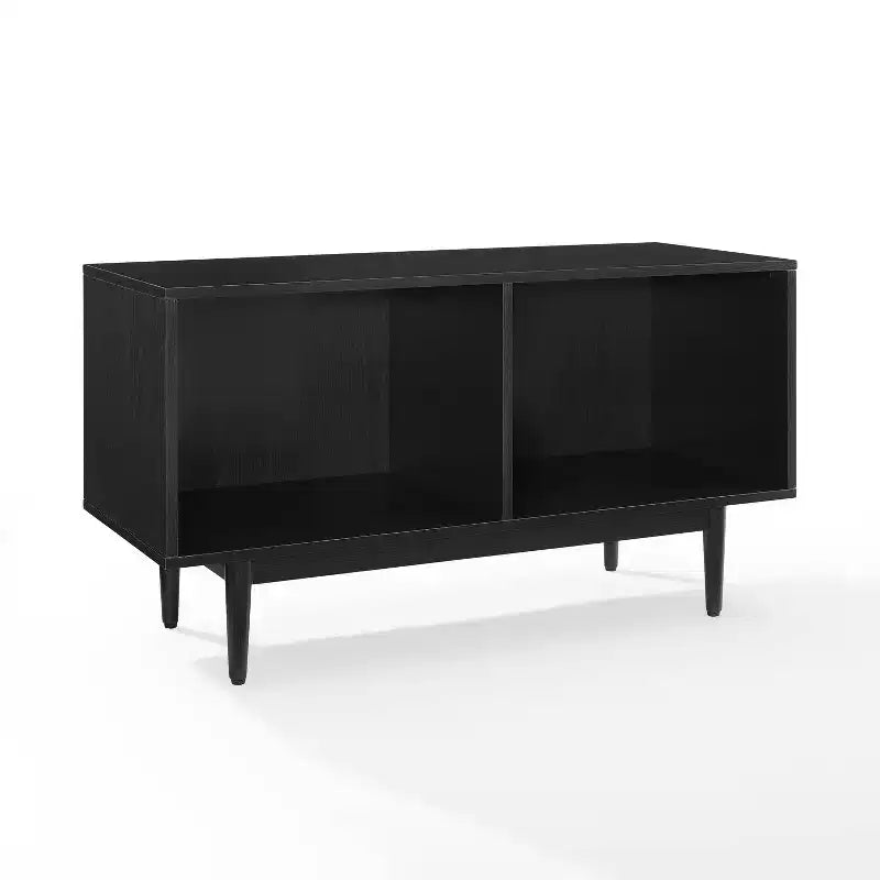 Medium Record Storage Console Cabinet – MDF & Veneer, Rubberwood Legs
