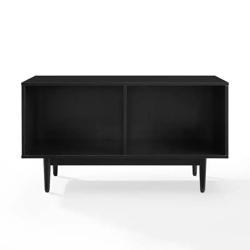 Medium Record Storage Console Cabinet – MDF & Veneer, Rubberwood Legs