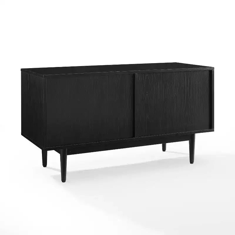Medium Record Storage Console Cabinet – MDF & Veneer, Rubberwood Legs
