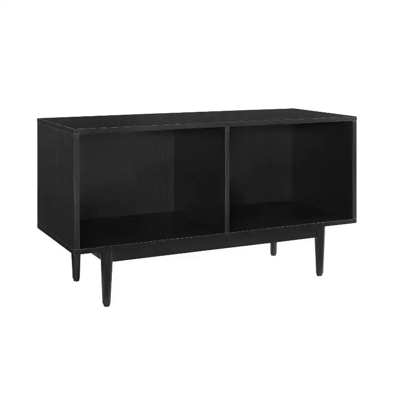 Medium Record Storage Console Cabinet – MDF & Veneer, Rubberwood Legs