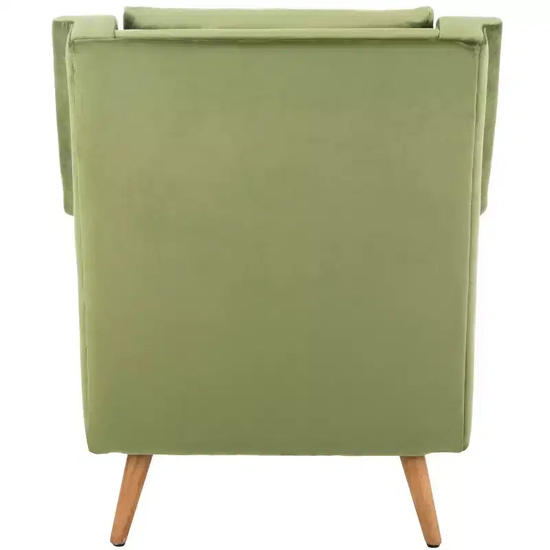 Astrid Mid-Century Arm Chair – Navy Velvet, Wood & Metal Frame, 275 lb Capacity
