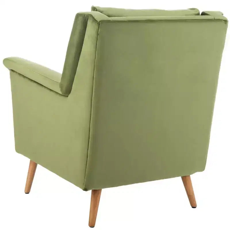 Astrid Mid-Century Arm Chair – Navy Velvet, Wood & Metal Frame, 275 lb Capacity