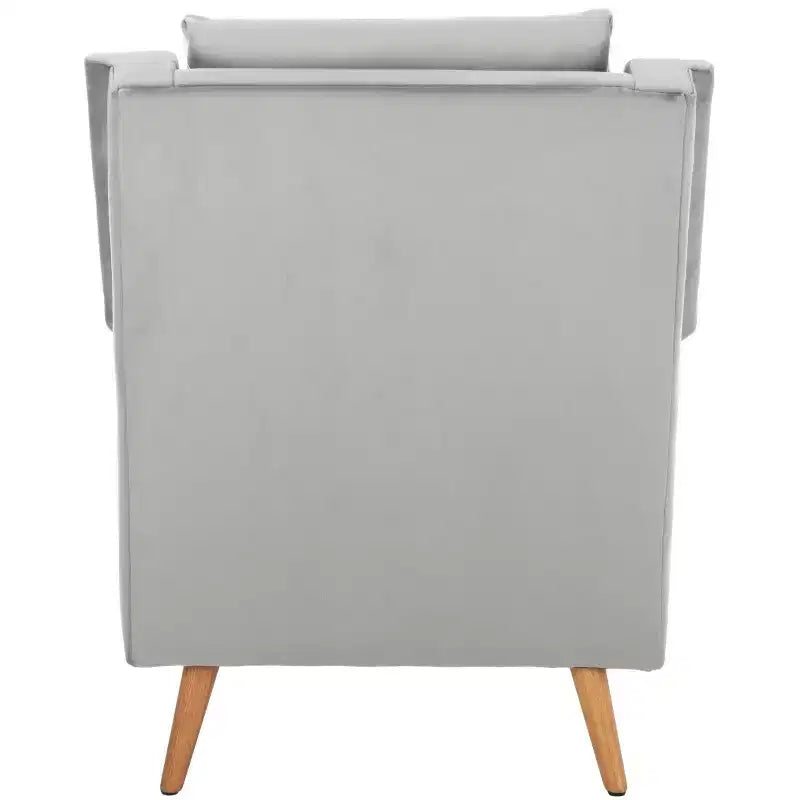 Astrid Mid-Century Arm Chair – Navy Velvet, Wood & Metal Frame, 275 lb Capacity