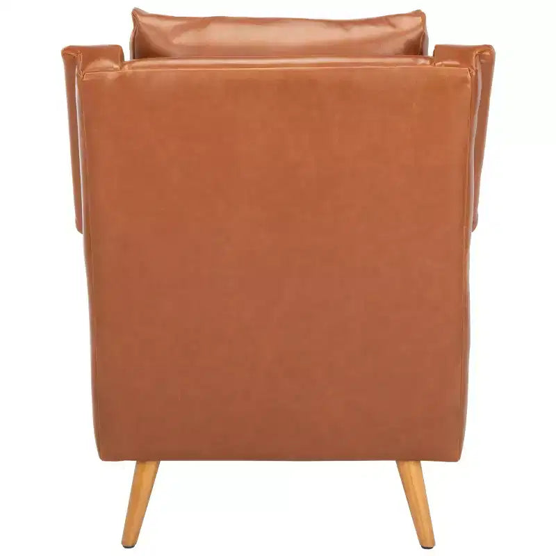 Astrid Mid-Century Arm Chair – Navy Velvet, Wood & Metal Frame, 275 lb Capacity