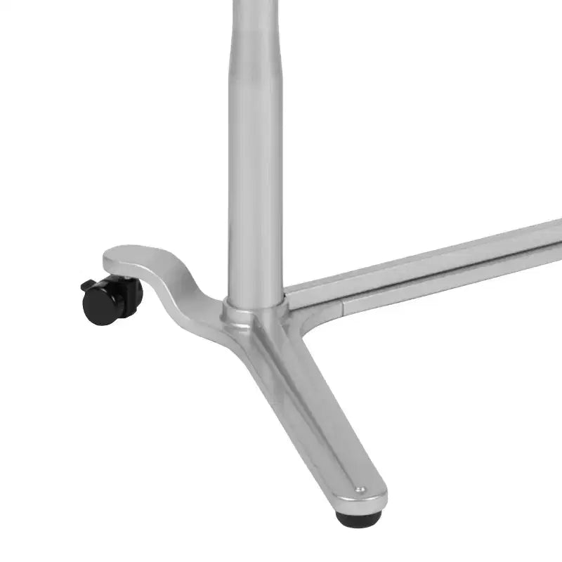 Sit-Stand Ergonomic Computer Desk with Pneumatic Height Adjustment & Locking Casters