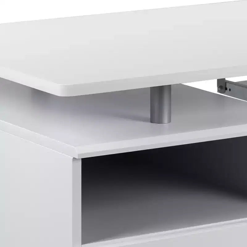 Executive Desk with 3-Drawer Pedestal & Pull-Out Keyboard Tray – Metal Frame