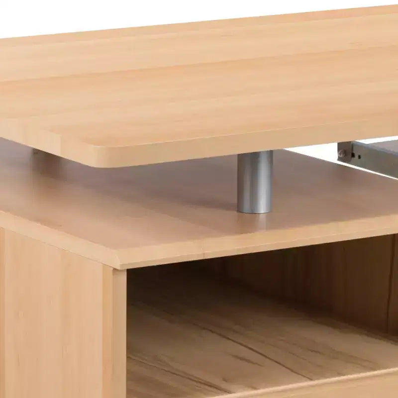 Executive Desk with 3-Drawer Pedestal & Pull-Out Keyboard Tray – Metal Frame