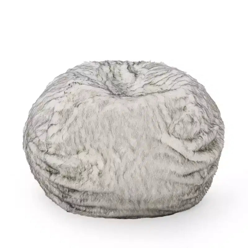 52 Schley Modern Glam Short Faux Fur Bean Bag - Christopher Knight Home