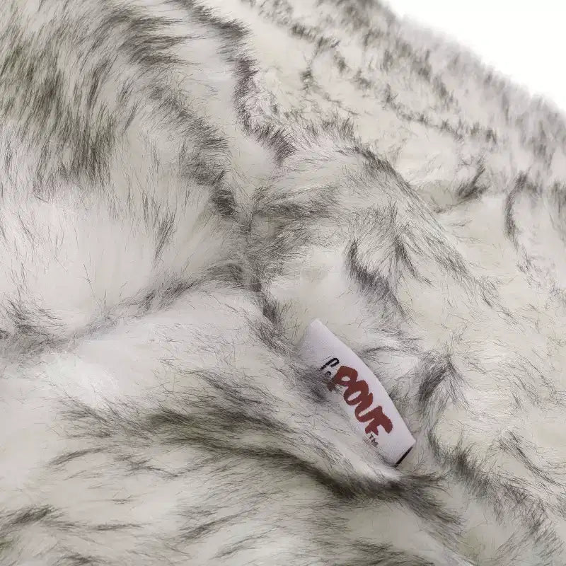 52" Modern Glam Short Faux Fur Bean Bag Chair – Indoor Lounge Seating
