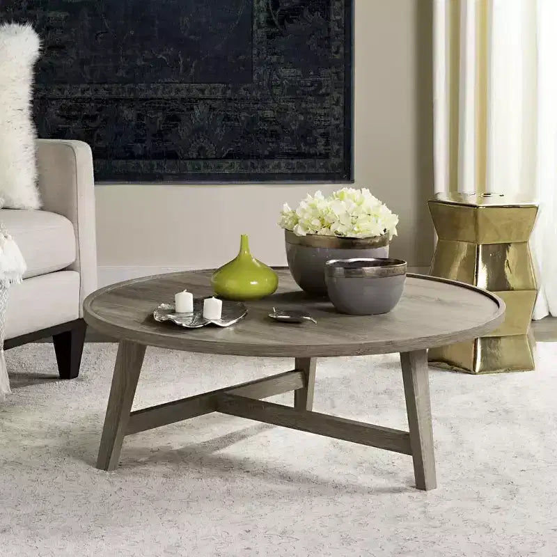 Table basse avec cadre en MDF et pieds en fer
