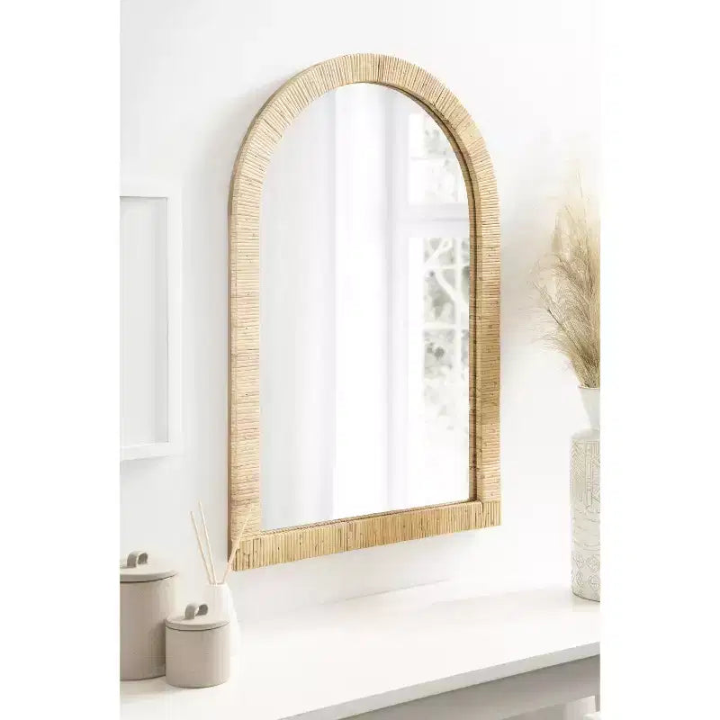 Miroir Mural Cadre Arc 20x30 Naturel